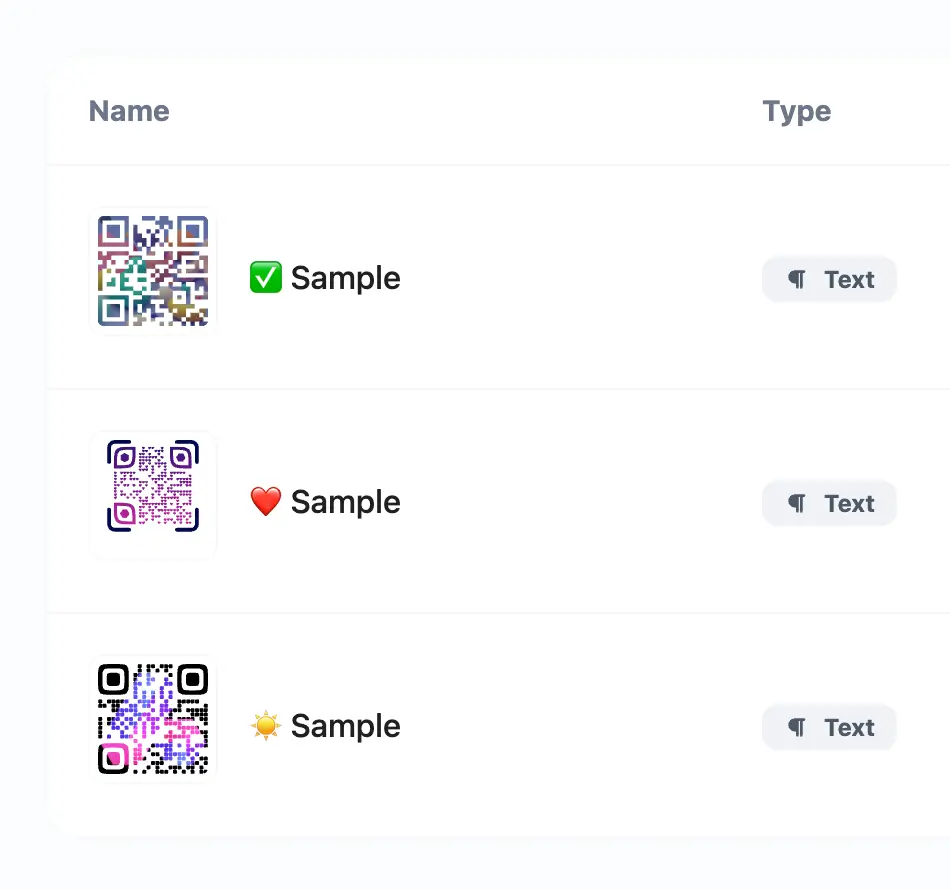 QRコード生成画面のイメージ